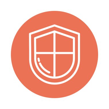 Çapraz kalkan, blok ve düz biçim simgesi