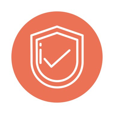 onay kalkanı, blok ve düz biçim simgesi