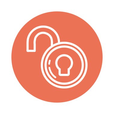 asma kilit, blok ve düz biçim simgesini aç