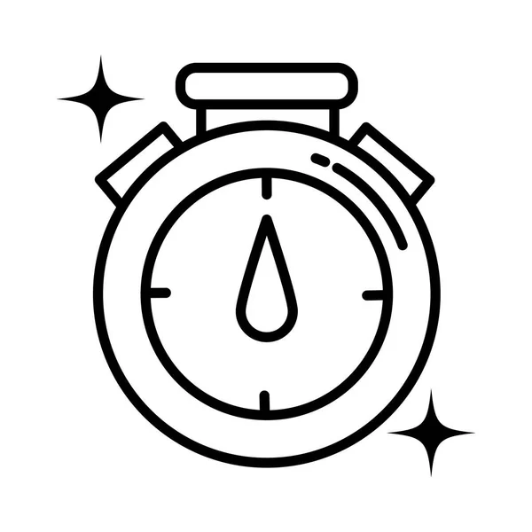 Alarm clock , line style icon — Stock Vector