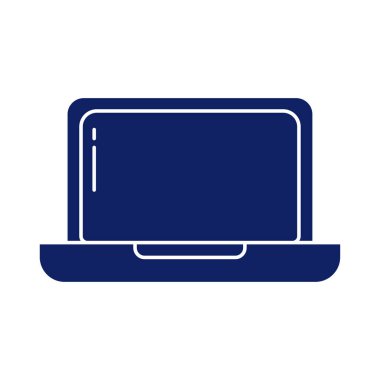 Bilgisayarı aç, siluet biçimi simgesi