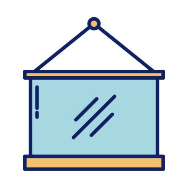 okul karatahtası, satır ve doldurma biçim simgesi