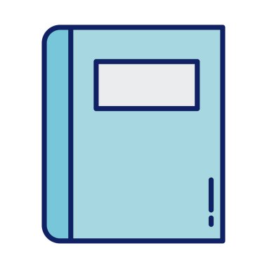 Kapalı kitap, satır ve doldurma biçimi simgesi