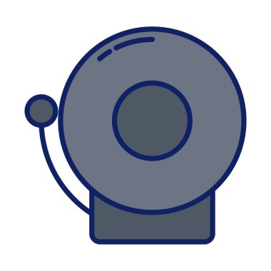 Alarm veya okul zili, satır ve biçim simgesi