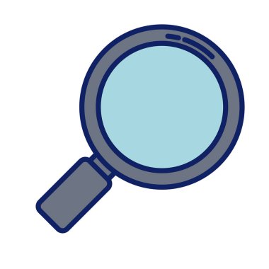 Büyütücü cam mercek, satır ve doldurma biçimi simgesi