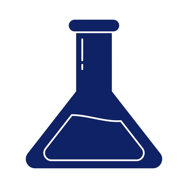 Chemielabor Reagenzglas, Silhouette Stilikone — Stockvektor