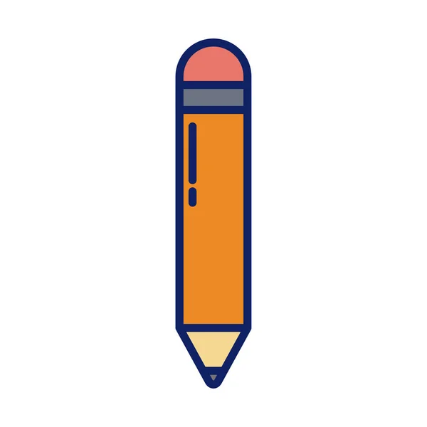 Pluma para escribir, línea y relleno icono de estilo — Vector de stock