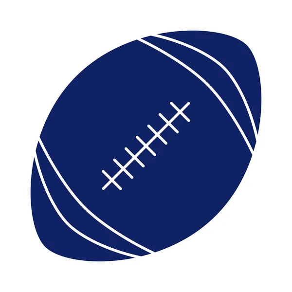 Pelota de fútbol americano, icono de estilo silueta — Vector de stock