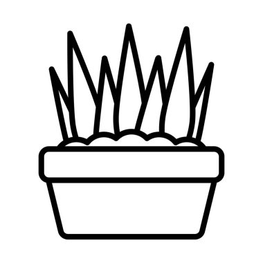 Saksıdaki ev bitkileri, satır biçimi simgesi