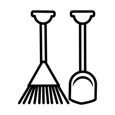 Tırmık ve kürek, satır biçimi simgesi