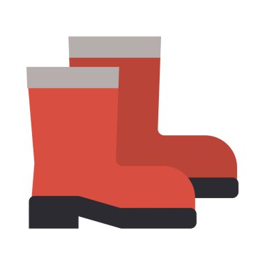 Beyaz arka planda bahçıvanlık çizmeleri