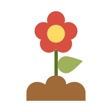 beyaz arkaplana ekilmiş çiçek