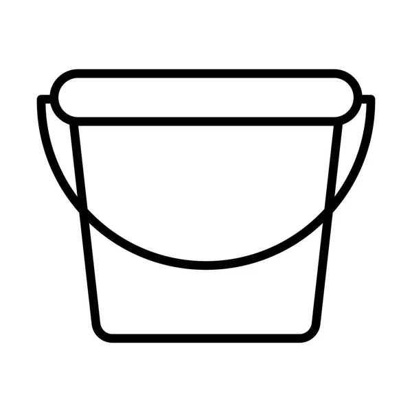 Gardening bucket , line style icon — Stock Vector