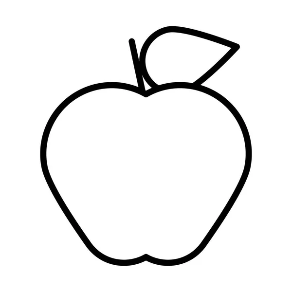 Saftige Äpfel, Linie Stil-Ikone — Stockvektor
