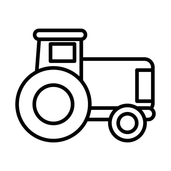 Gartentraktor, Linie Stil-Ikone — Stockvektor