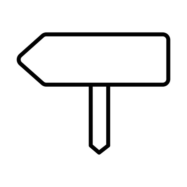 Wooden tag , line style icon — 스톡 벡터