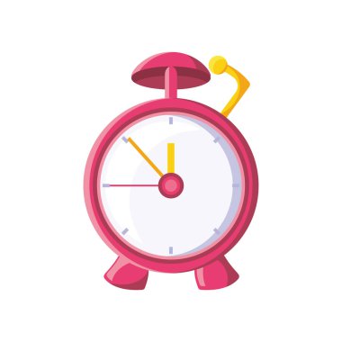 Beyaz arkaplanda alarm saati