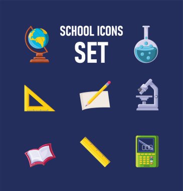 Mavi arkaplanda simge okulu