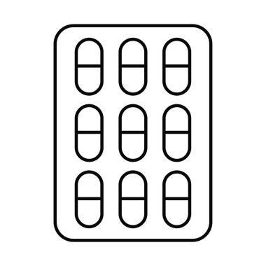 tabletler tıbbi haplar, satır biçimi simgesi