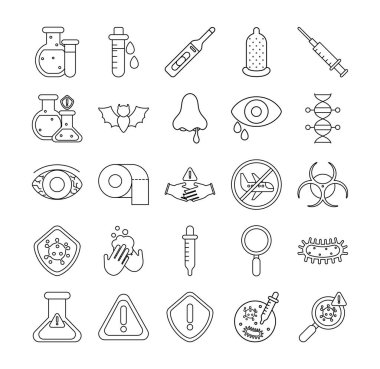 Simge Corona virüsü, satır biçimi simgesi