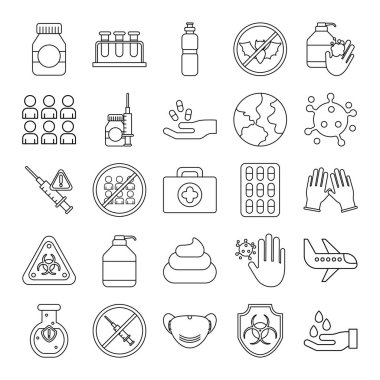 Simge Corona virüsü, satır biçimi simgesi