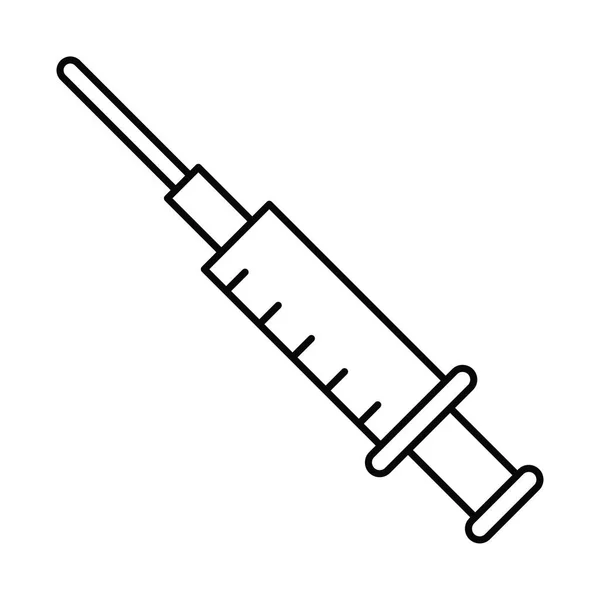 医療用注射器ラインスタイルのアイコン — ストックベクタ