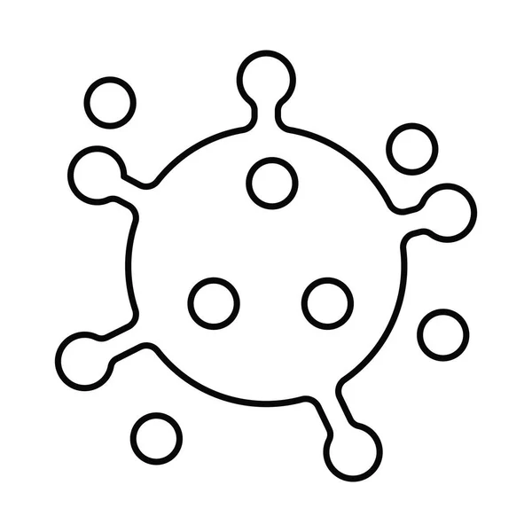Virion de coronavírus, ícone de estilo de linha — Vetor de Stock