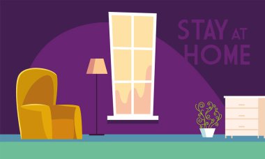 stay at home awareness social media campaign and coronavirus prevention clipart