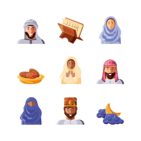 Conjunto de iconos ramadán kareem — Vector de stock