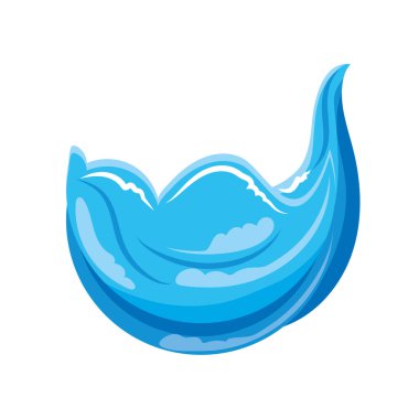 Beyaz arka planda kıvrımlı okyanus dalgaları