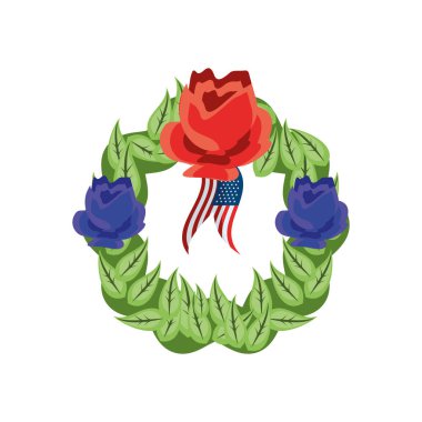 Beyaz arkaplanda cenaze çelengi