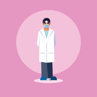 Adam doktor ayakta, sağlık personeli