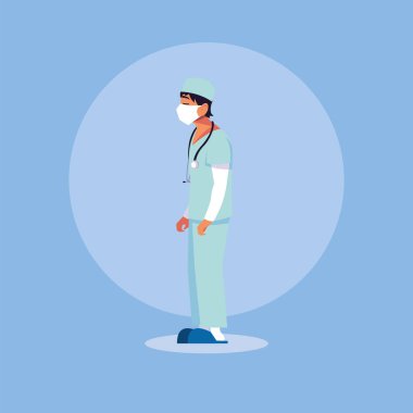 Adam doktor ayakta, sağlık personeli