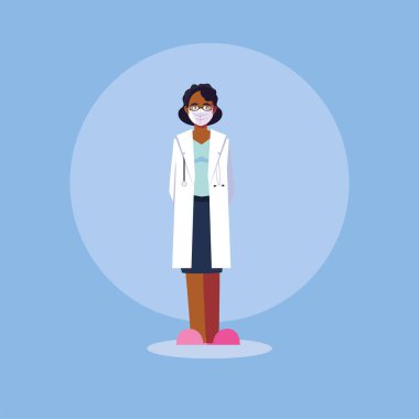 Ayakta duran kadın doktor, tıbbi personel