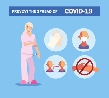 Kadın doktor, Infographics 'in covid 19' un yayılmasını nasıl önlediğini açıkladı