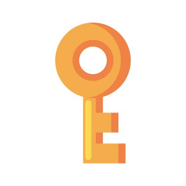 Beyaz arkaplanda kapı anahtarı