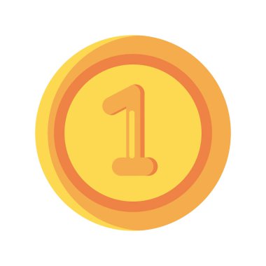 Beyaz arkaplanda altın para