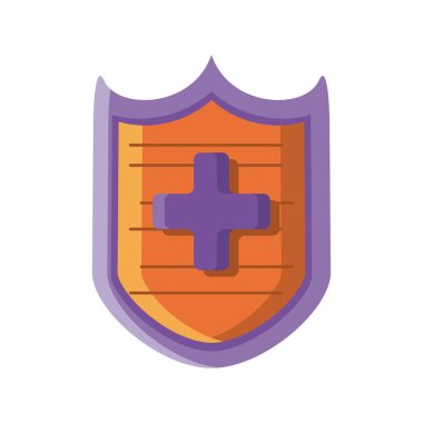 Beyaz arkaplanda çapraz kalkan