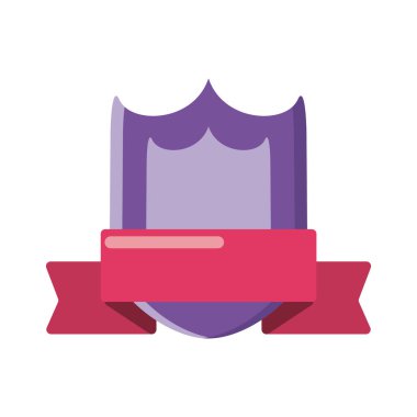 Beyaz arkaplanda amblem olan kalkan