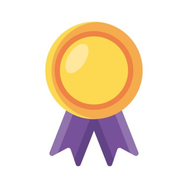 Beyaz arkaplanda kurdeleli rozet