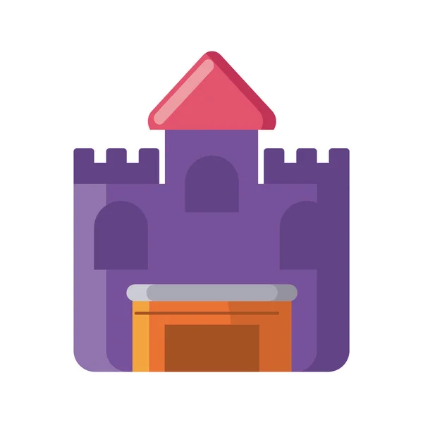 Castillo medieval sobre fondo blanco — Vector de stock