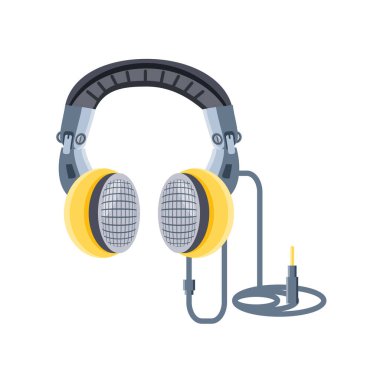 Beyaz arkaplanda kulaklık bağlantısı kesildi