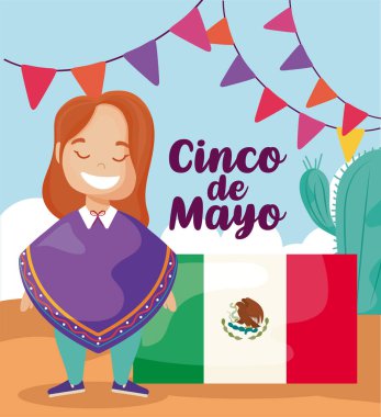 Geleneksel Meksika kostümlü kadın, Cinco de Mayonez