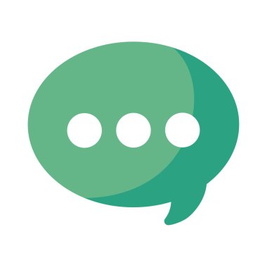 Beyaz arkaplanda konuşma balonu