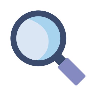 Beyaz arkaplanda büyüteç mercek