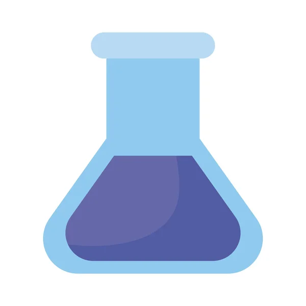 Tubo de ensayo químico de laboratorio sobre fondo blanco — Archivo Imágenes Vectoriales