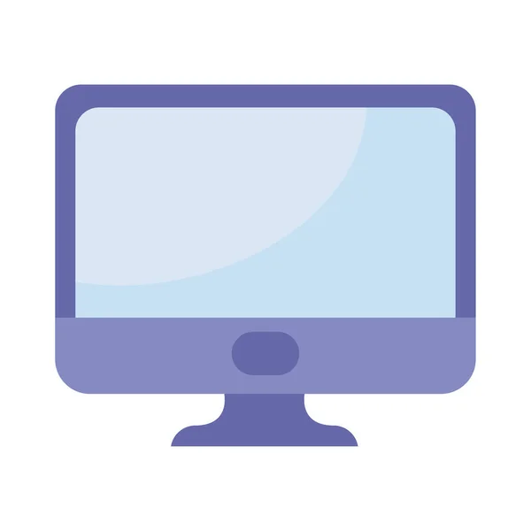 白い背景のデスクトップコンピュータ画面 — ストックベクタ