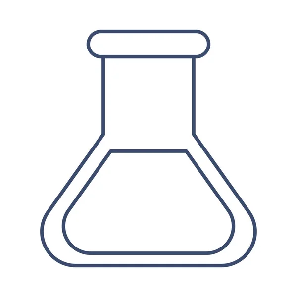 Kemiskt laboratorium provrör, linje stil ikon — Stock vektor