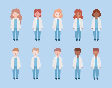 bir grup doktor, personel ve tıbbi ekip