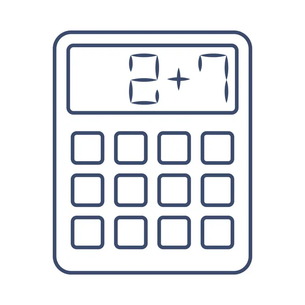 Calculadora matemáticas finanzas, icono de estilo de línea — Vector de stock